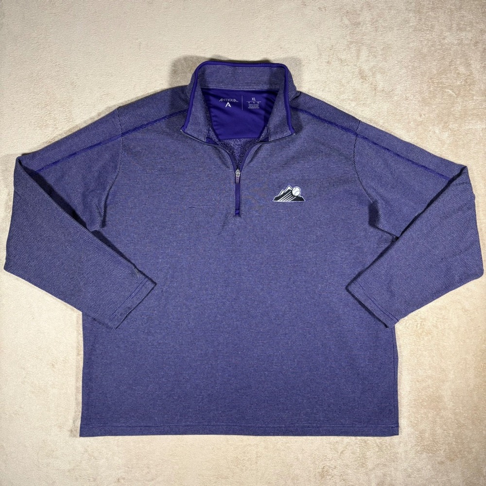 Colorado Rockies‎ Antigua Quarter Zip X-Large Purple